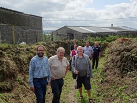 August 2019 Parish Councillors inspecting the work in progress