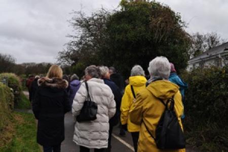 First walkers on the path October 2019