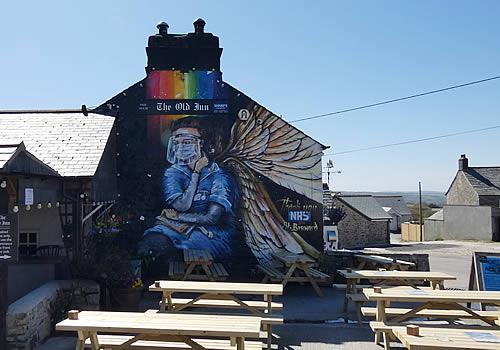 Photo Gallery Image - Mural on the Old Inn Pub in honour of the NHS